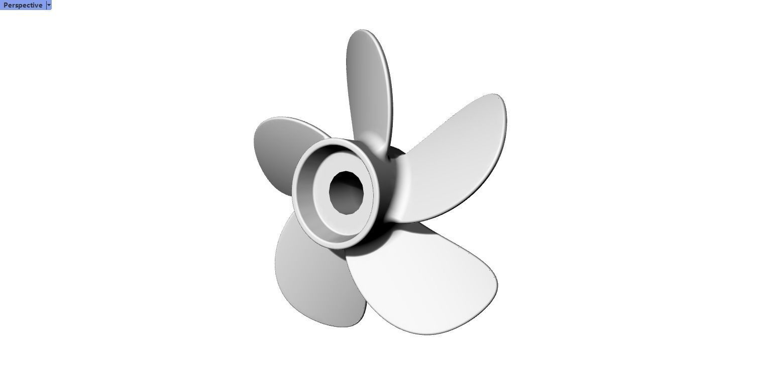 5 Blade Propeller 3D model_3
