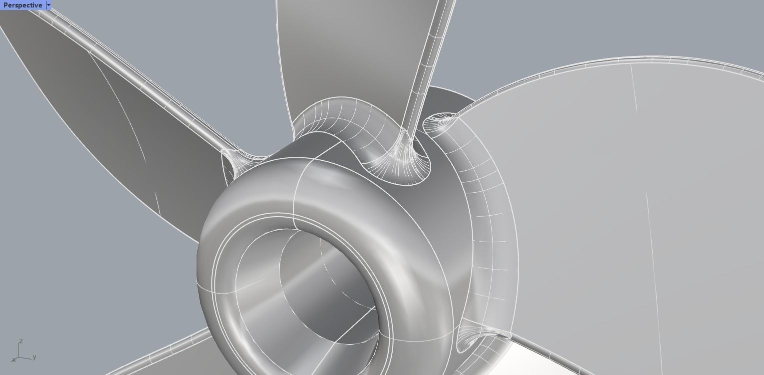 5 Blade Propeller 3D model_7