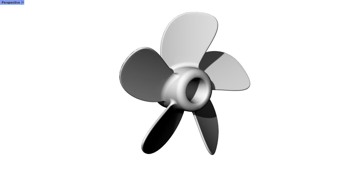 5 Blade Propeller 3D model_4