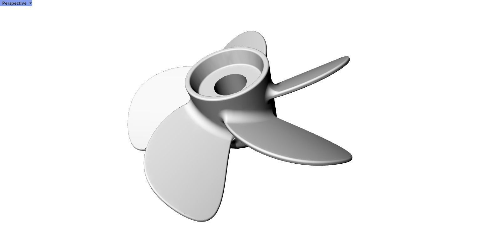 5 Blade Propeller 3D model_6