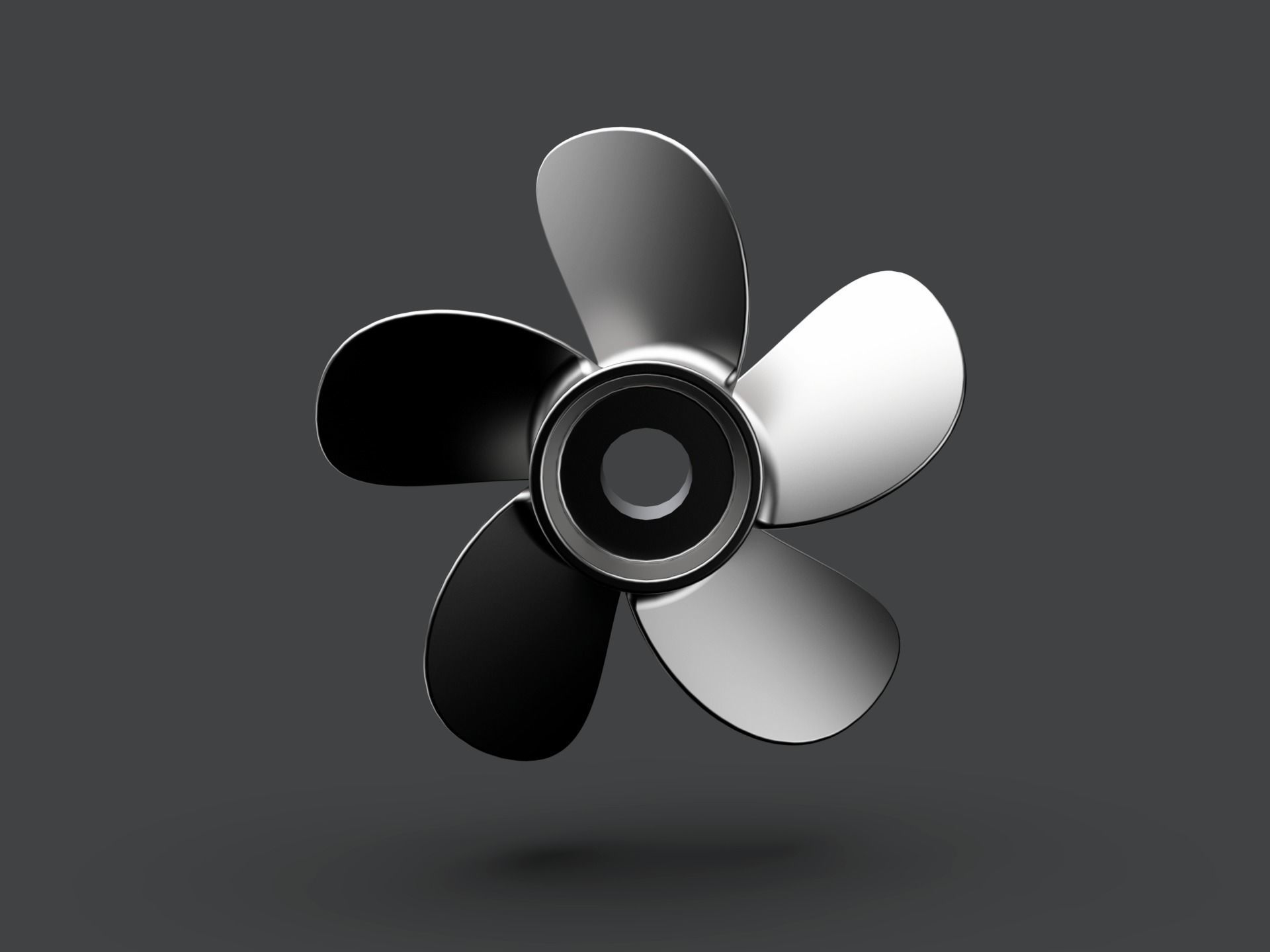 5 Blade Propeller 3D model_2