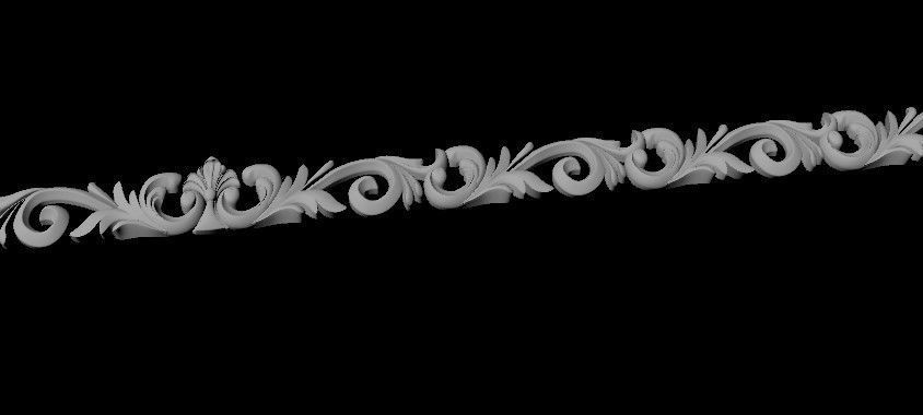 dekor ornamental border 3D model_2