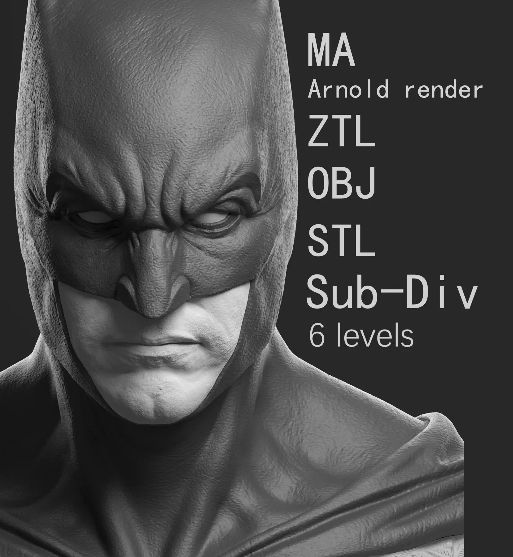 Fan Art  - Batman 3D print model 3D print model_0