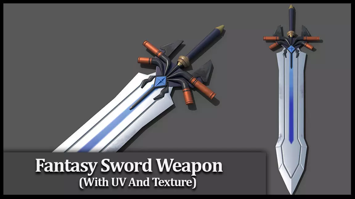 Fantasy Sword Weapon Free low-poly 3D model