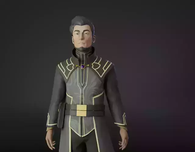 Viren of Dragon Prince Low-poly 3D model