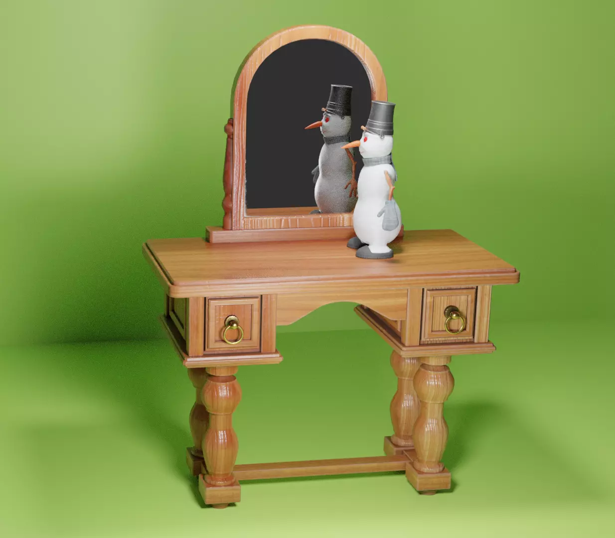 Dressing table Free low-poly 3D model