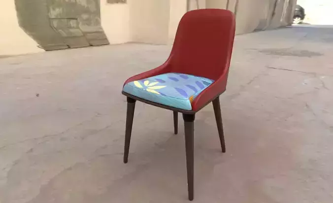 Chair0012022 chair with floral pattern on seat