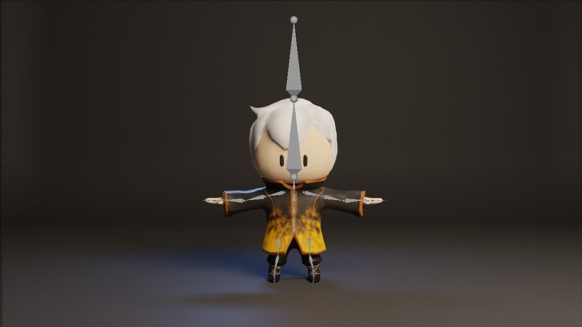 Low poly Stylised chibi character Low-poly 3D model_8