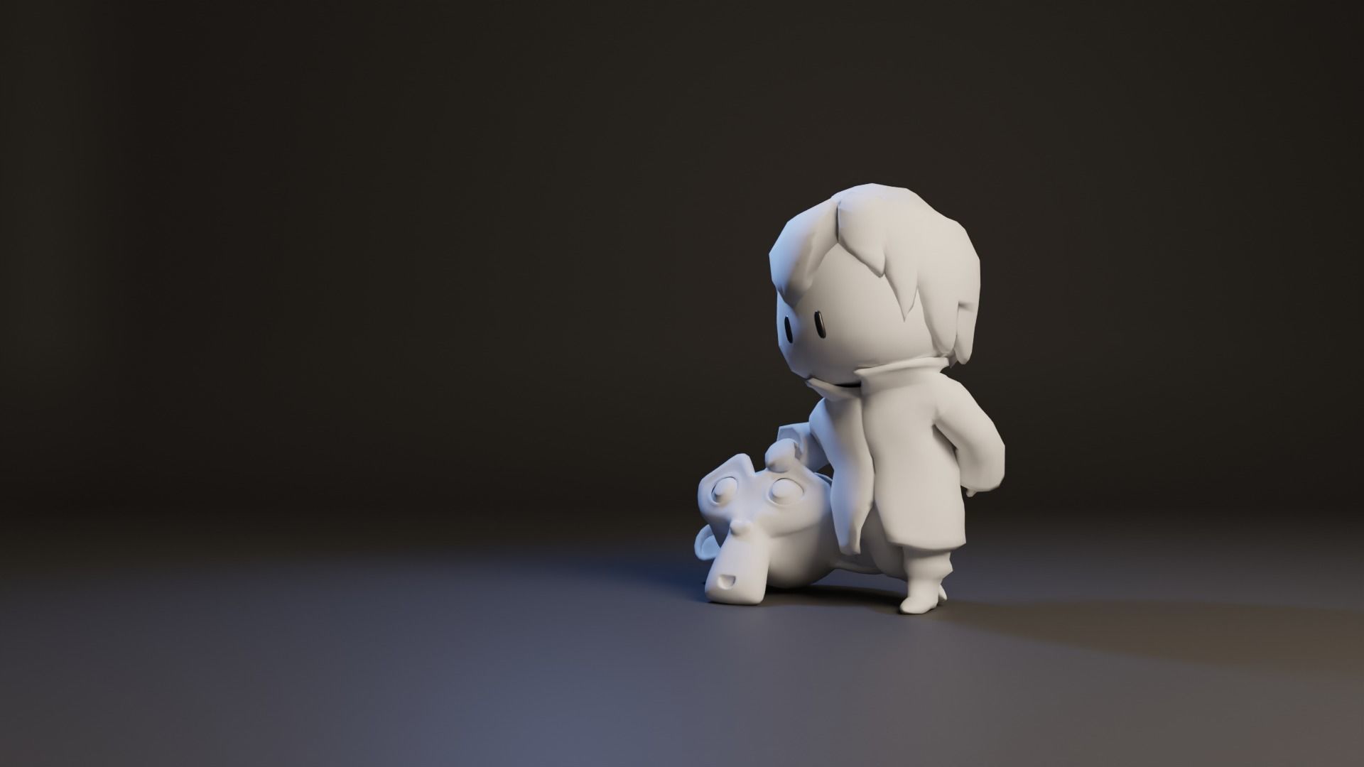 Low poly Stylised chibi character Low-poly 3D model_6