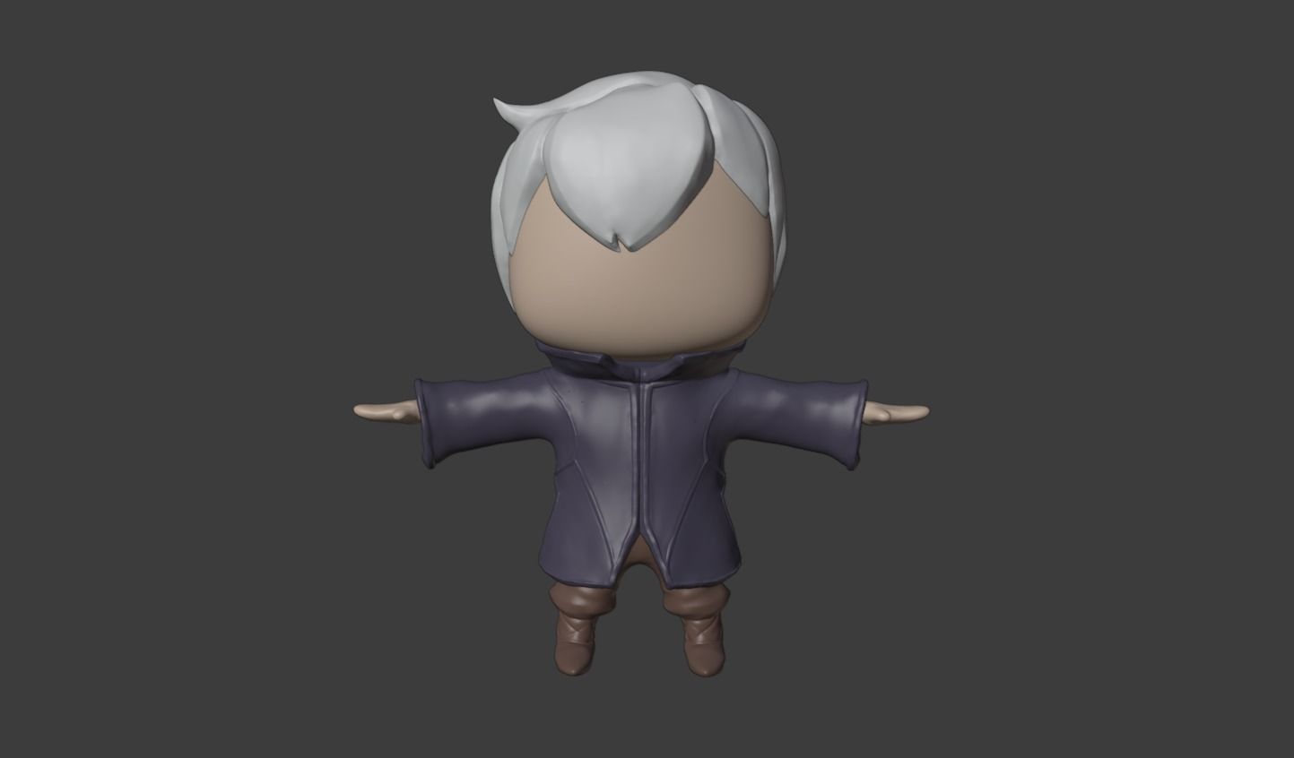 Low poly Stylised chibi character Low-poly 3D model_7