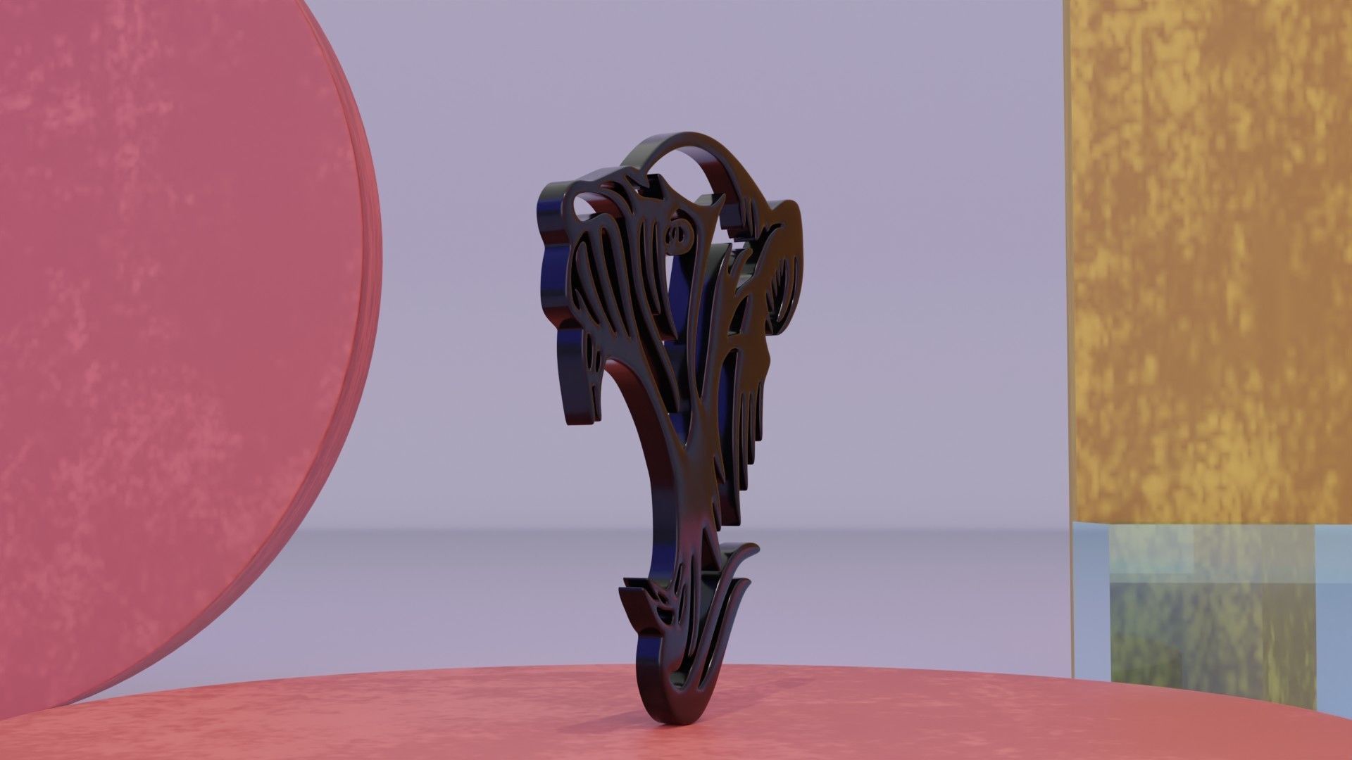 Tiger - Wall Art Low-poly 3D model_2