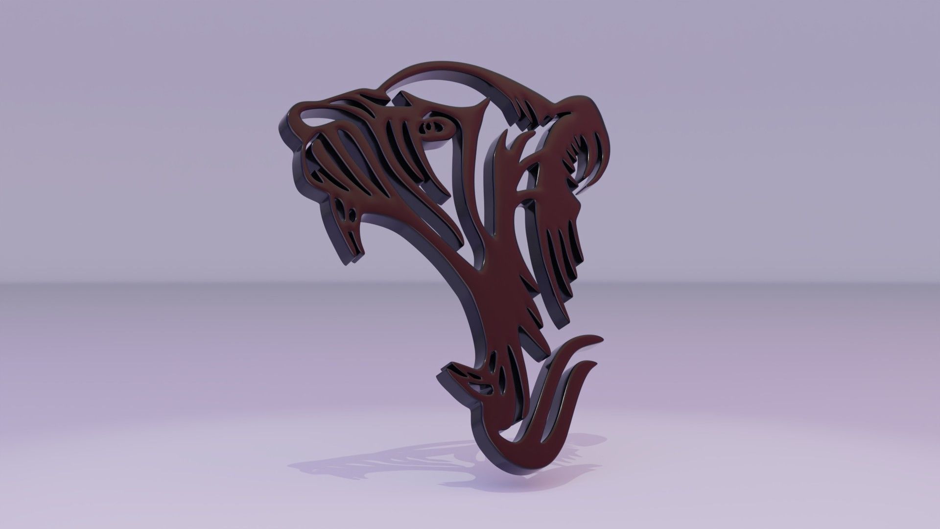 Tiger - Wall Art Low-poly 3D model_8