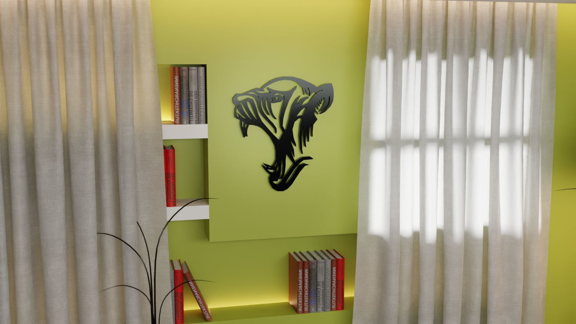 Tiger - Wall Art Low-poly 3D model_10