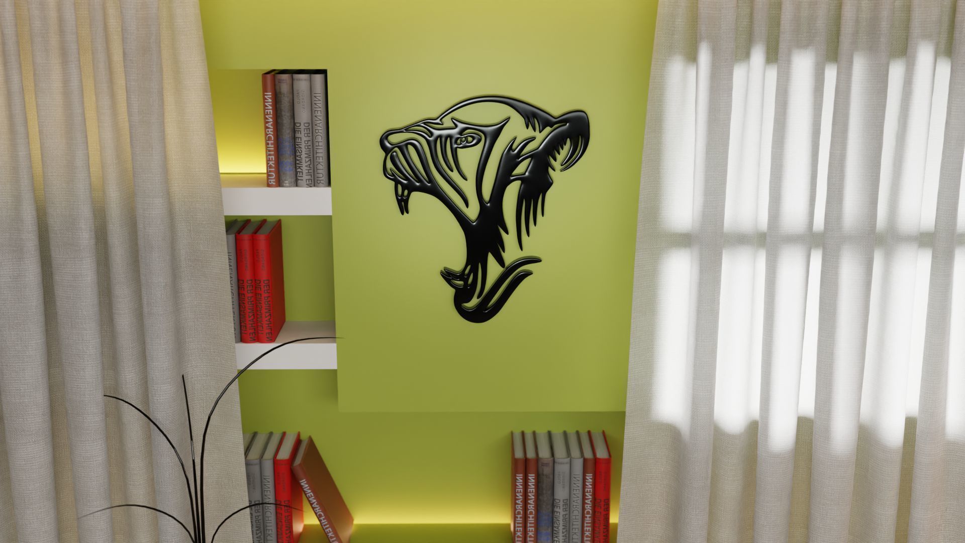 Tiger - Wall Art Low-poly 3D model_11