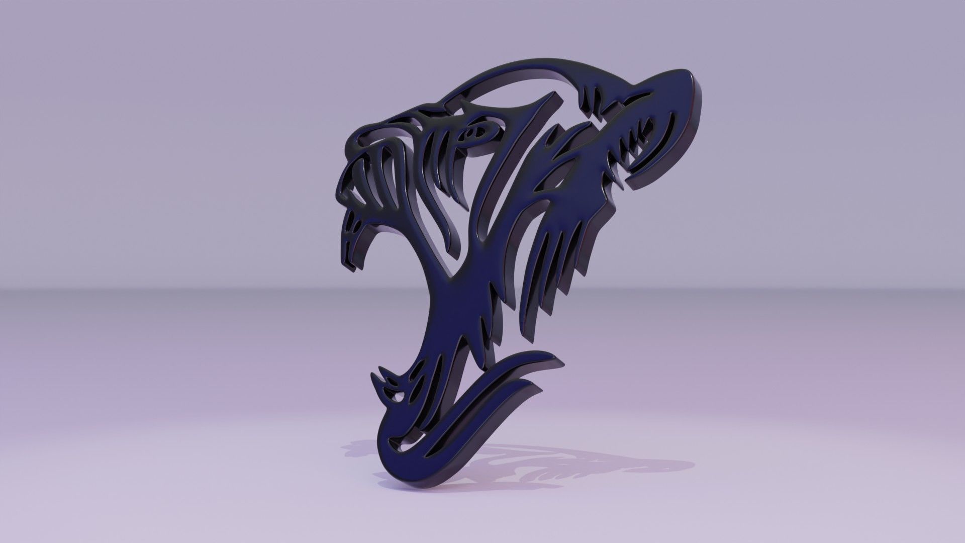 Tiger - Wall Art Low-poly 3D model_9