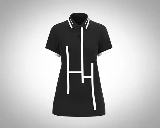 Ladies Black Polo Tops