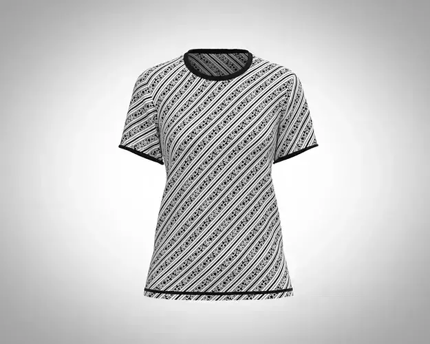 Ladies Black Print Tops