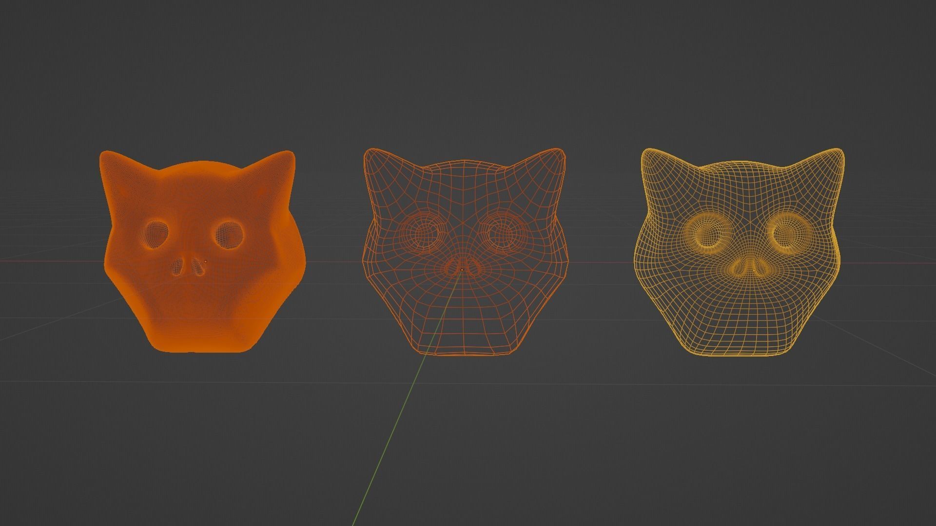 Stylized Evil Skull with cat ears or cute horns Low-poly 3D model_6