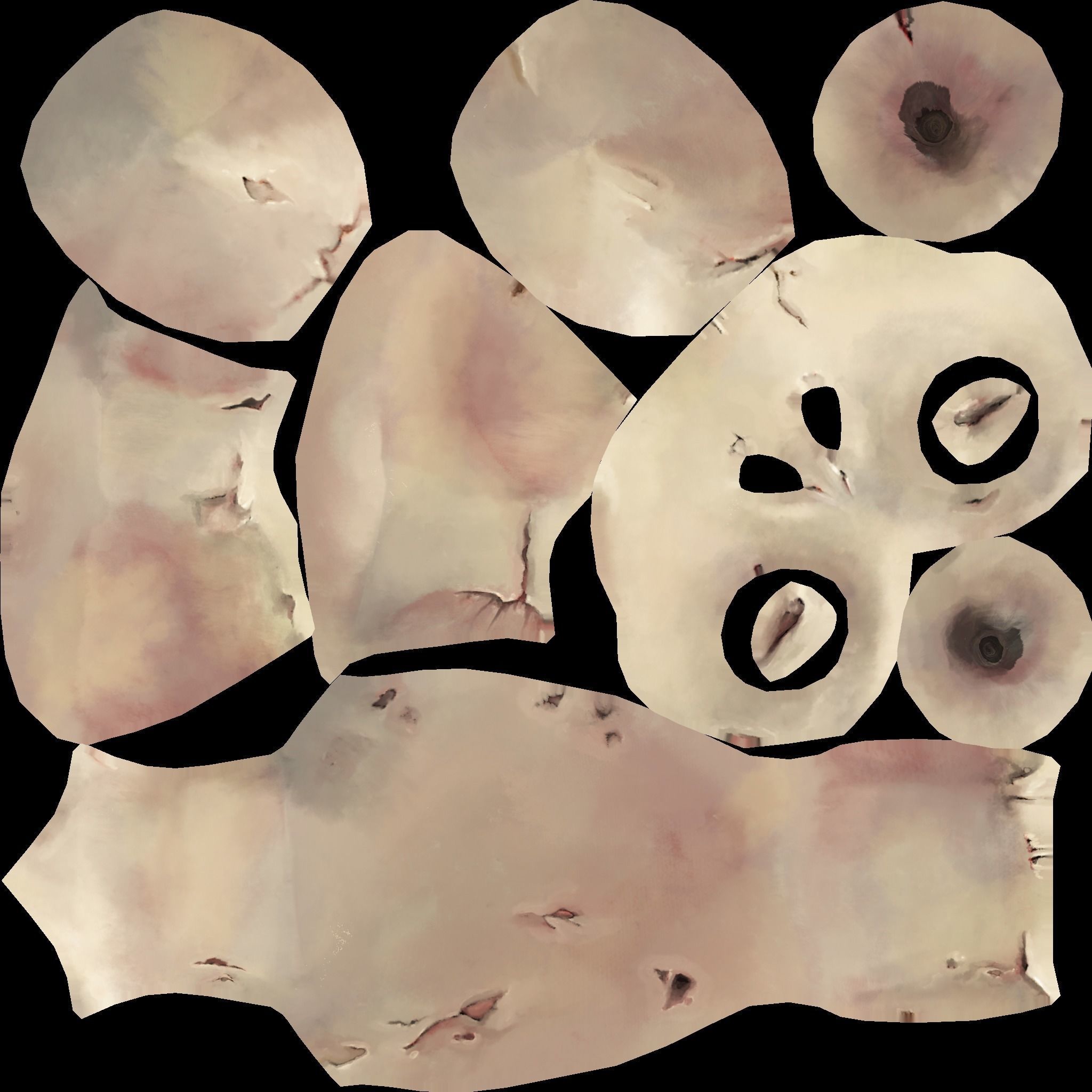 Stylized Evil Skull with cat ears or cute horns Low-poly 3D model_12