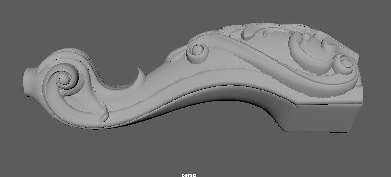 leg High quality 3d models for processing on a cnc machine 3D model_2