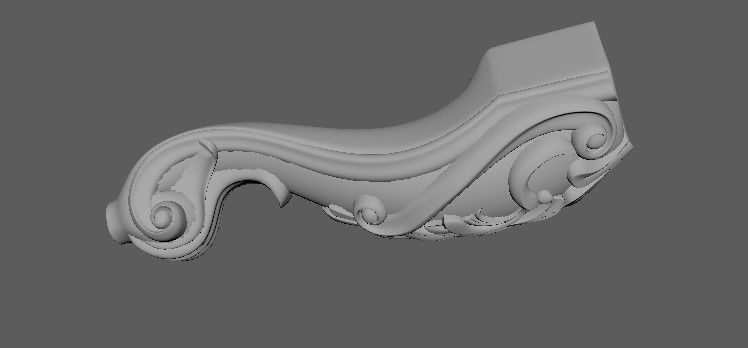 leg High quality 3d models for processing on a cnc machine 3D model_3