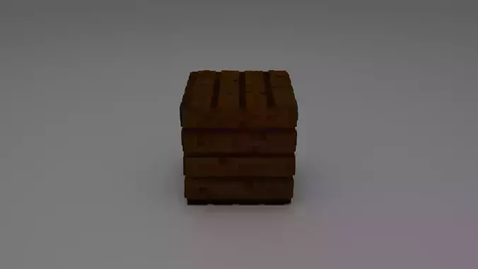block dark oak planks - 3D model 3D model