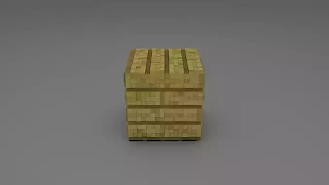 block birch planks - 3D model