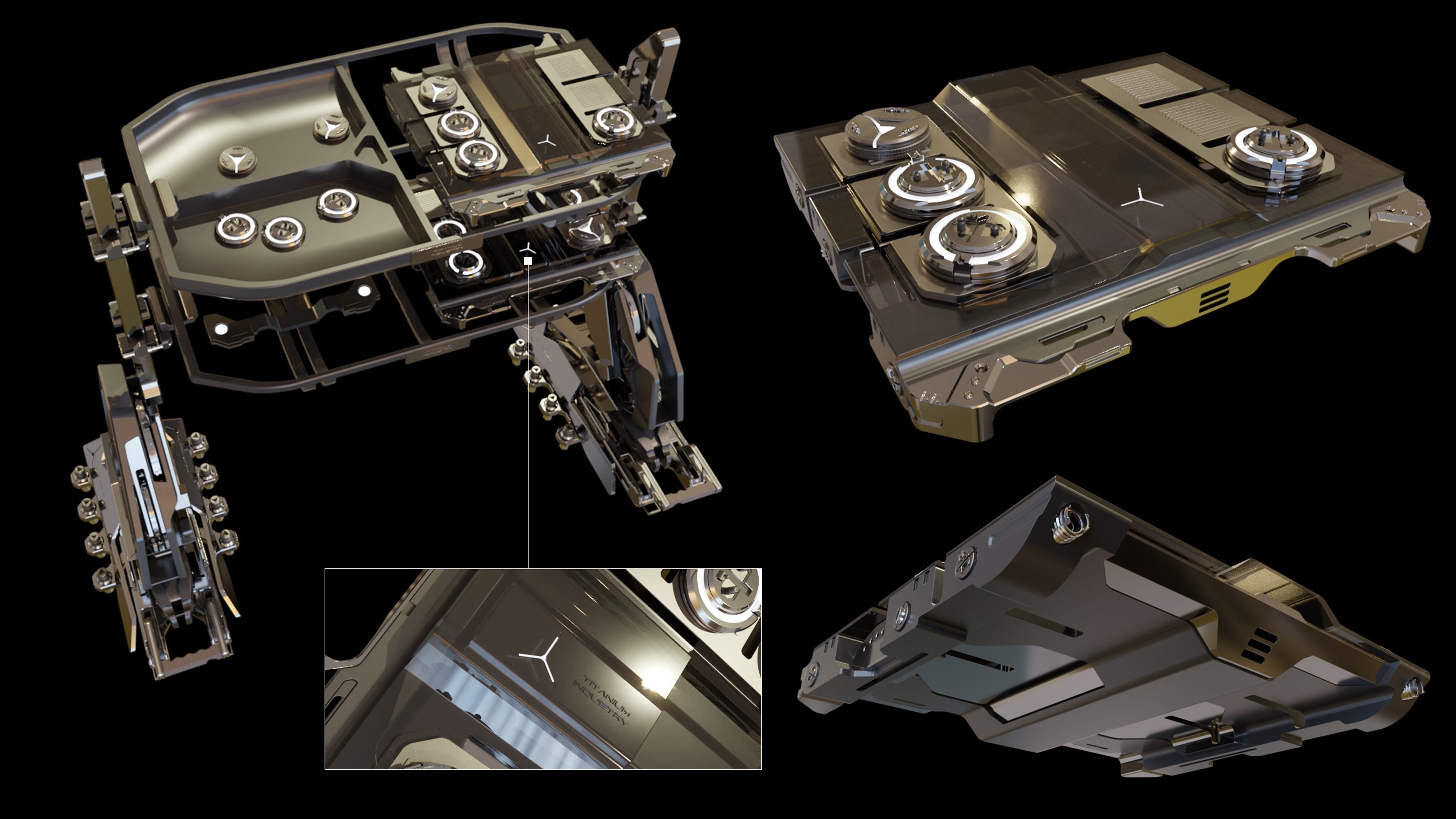 Sci-Fi Computer Station 3D model_12