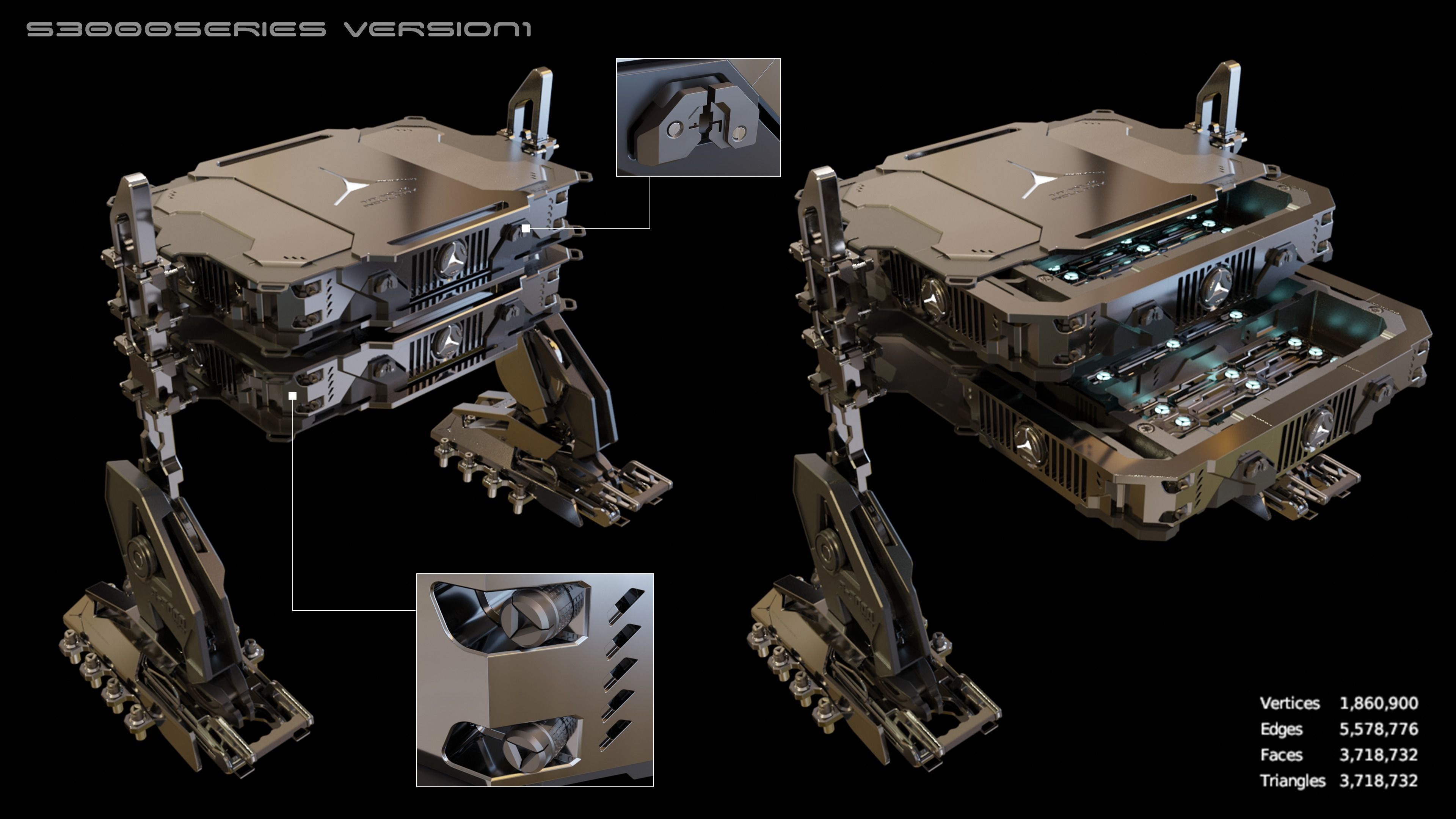 Sci-Fi Computer Station 3D model_8