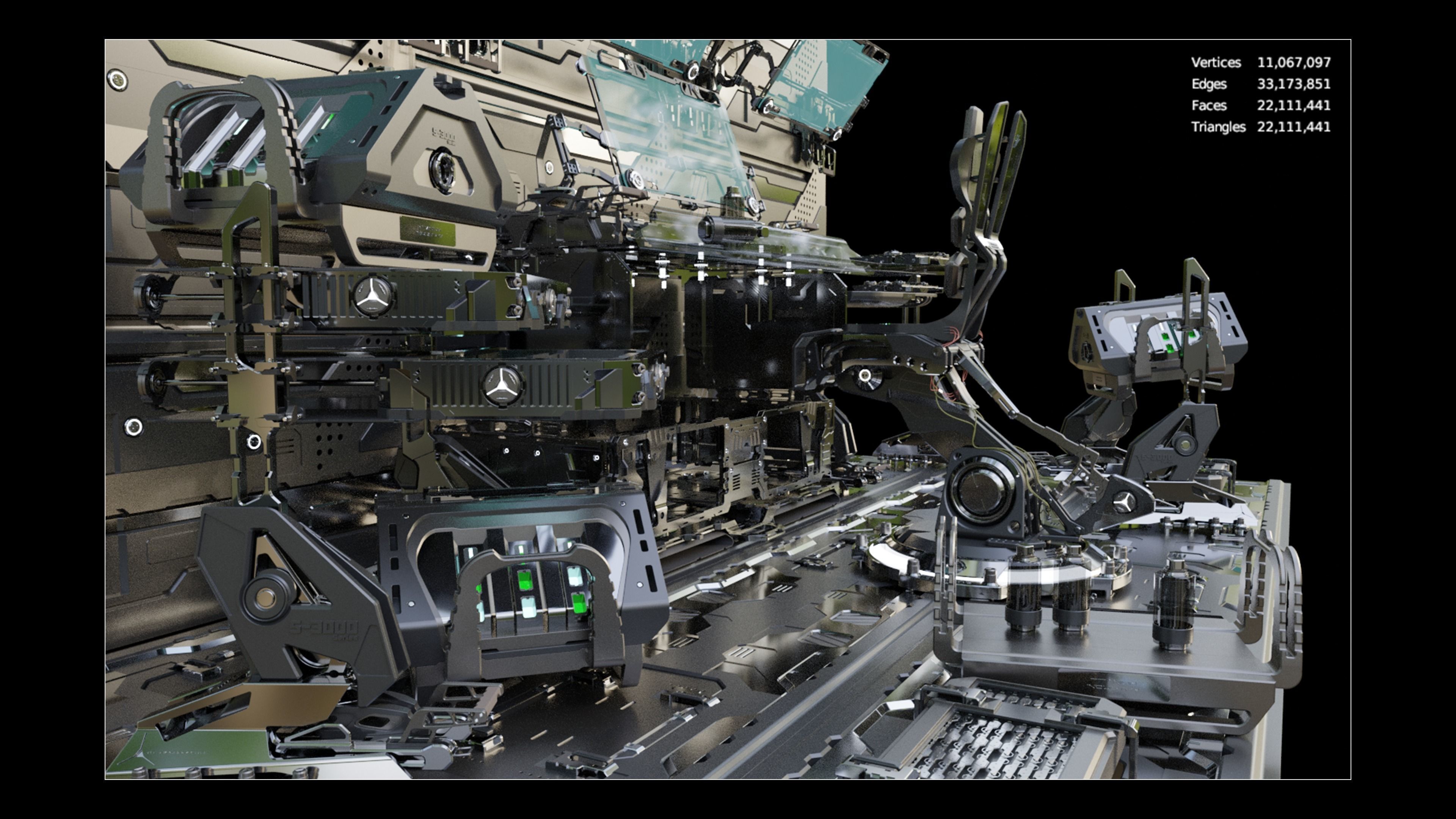 Sci-Fi Computer Station 3D model_14