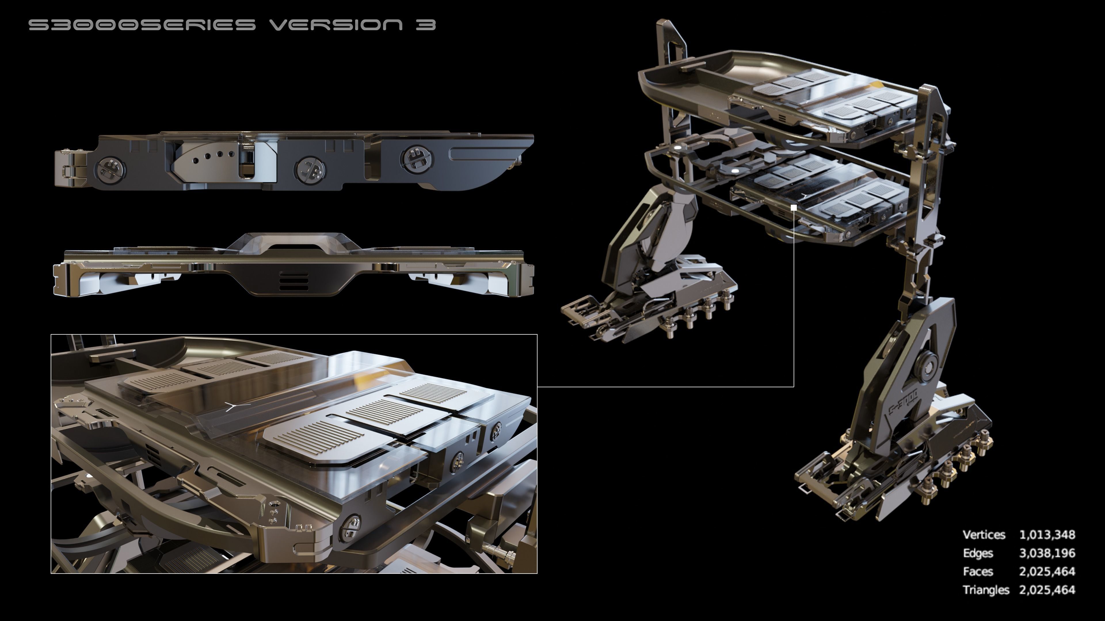 Sci-Fi Computer Station 3D model_11