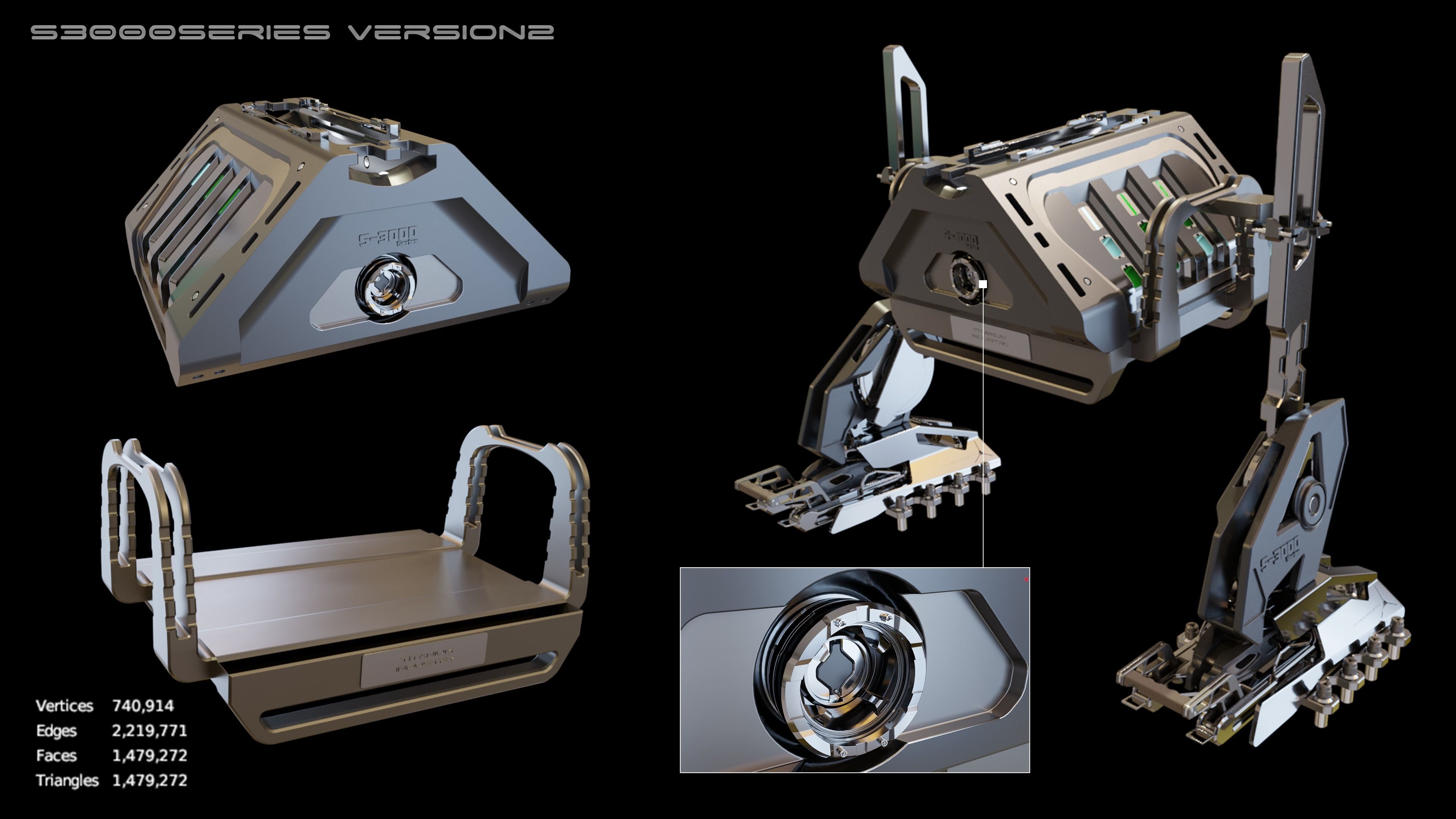 Sci-Fi Computer Station 3D model_10
