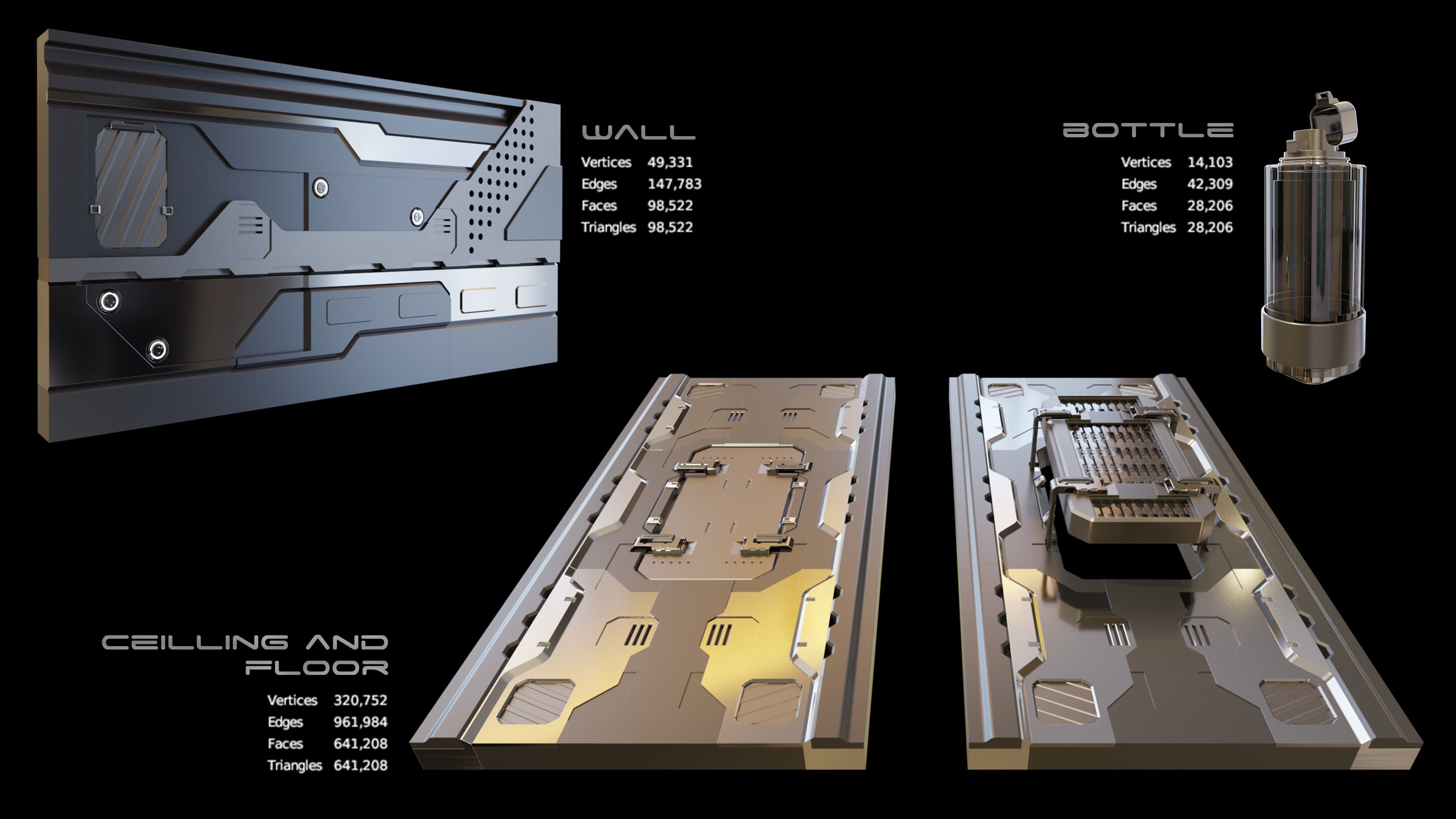 Sci-Fi Computer Station 3D model_13