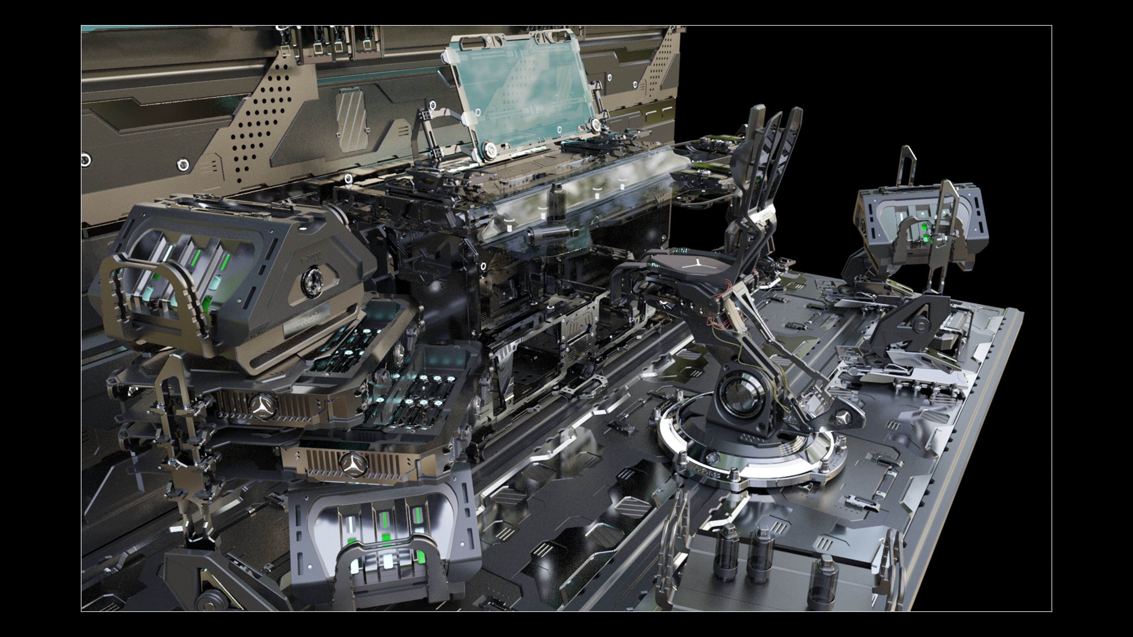 Sci-Fi Computer Station 3D model_15