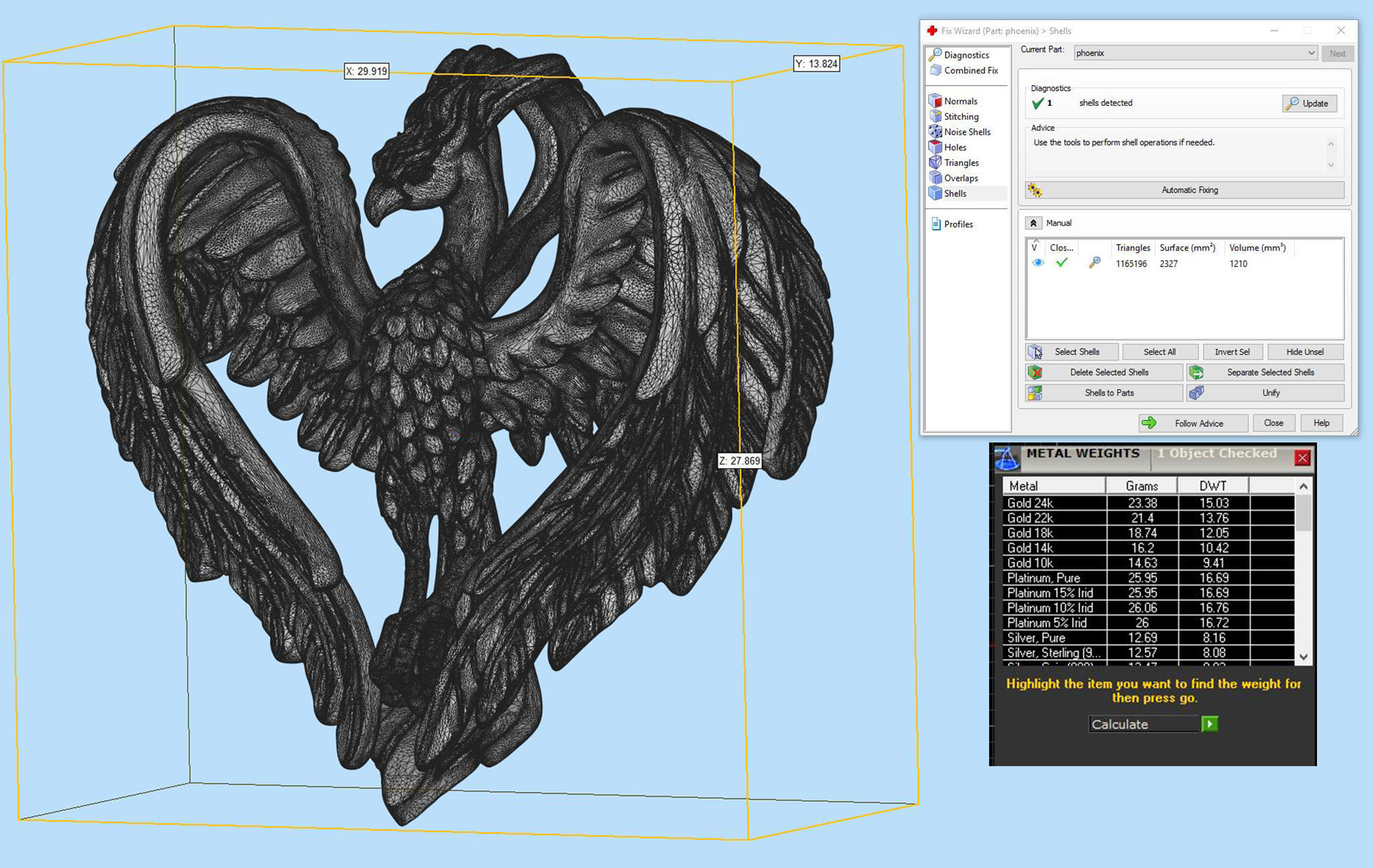 Phoenix Heart Pendant 3D print model_11