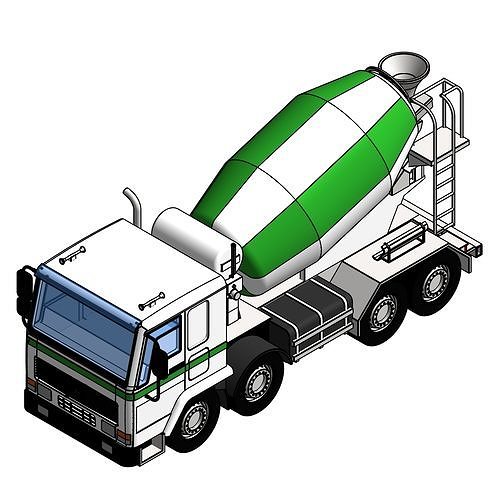 Concrete Mixer Truck-03 3D model