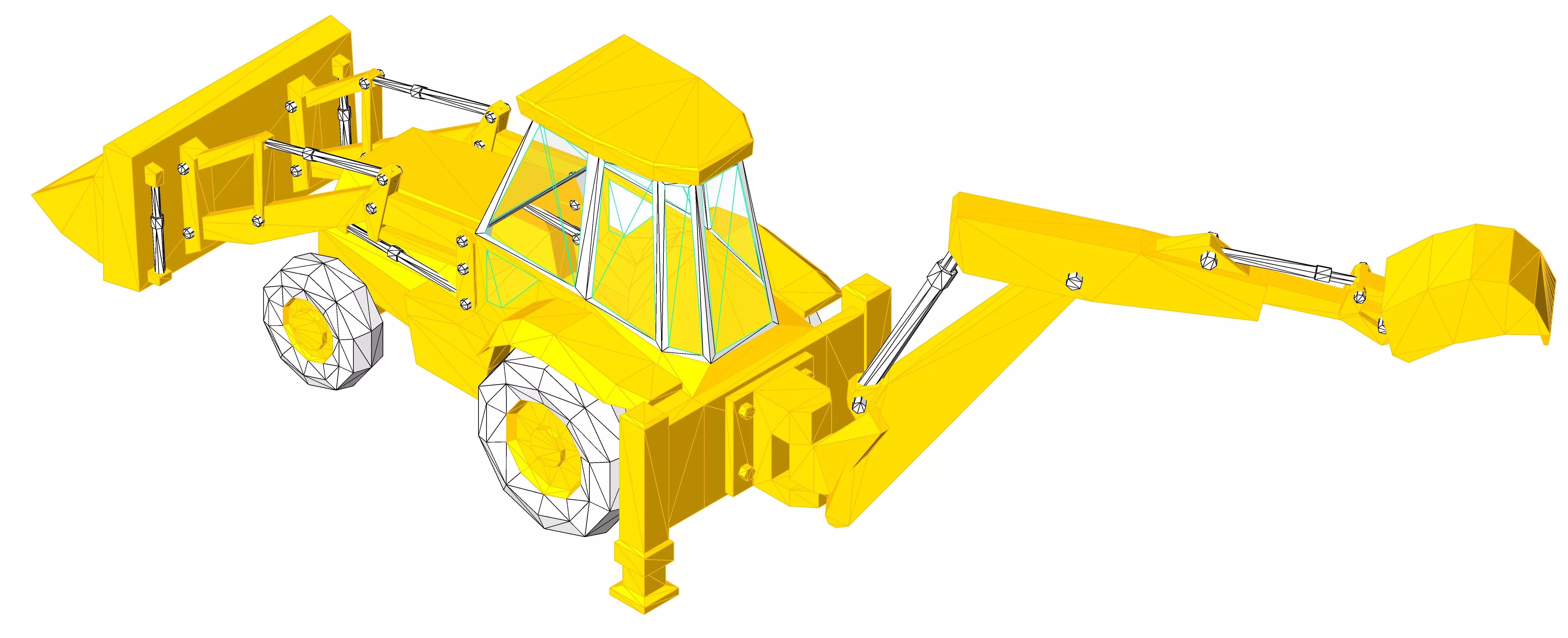 Backhoe Loader-04 3D model