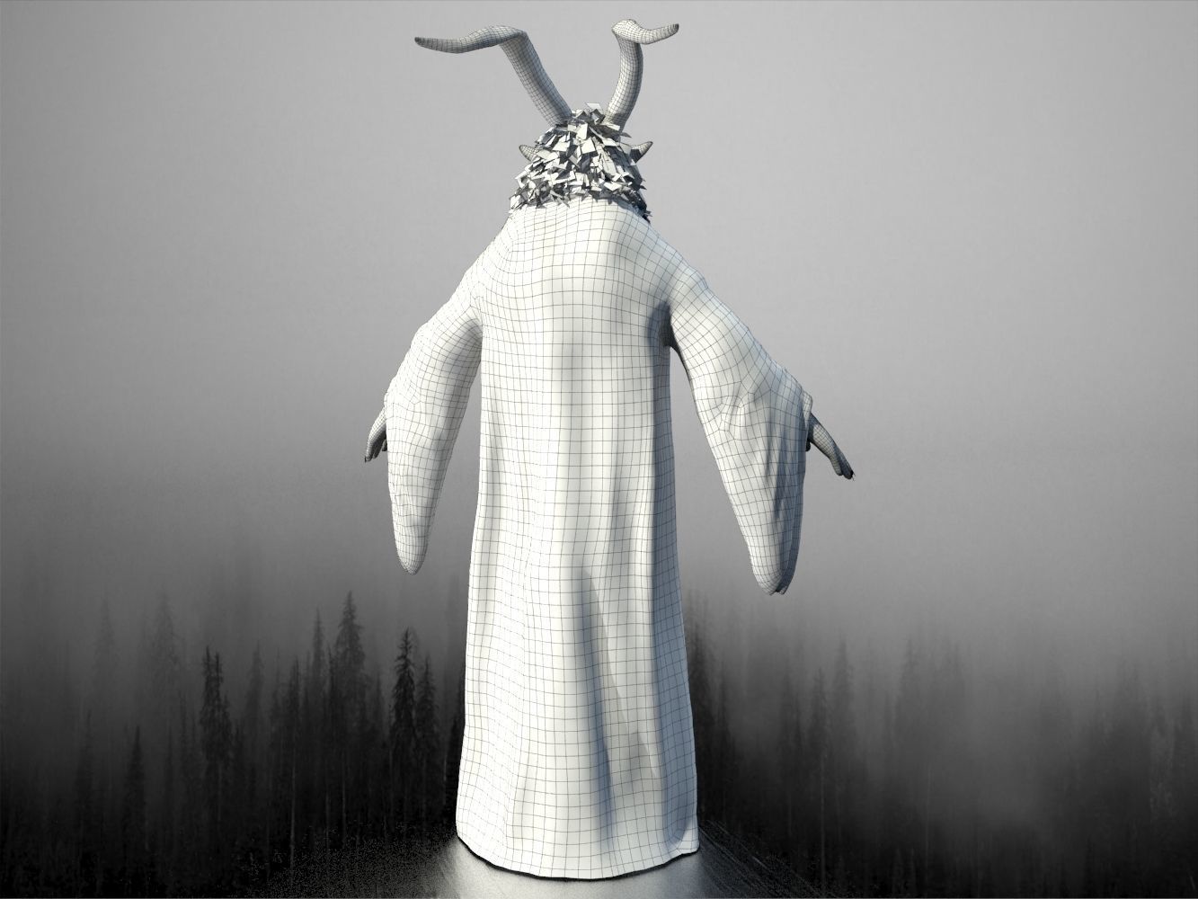 Devil  Low-poly 3D model_9