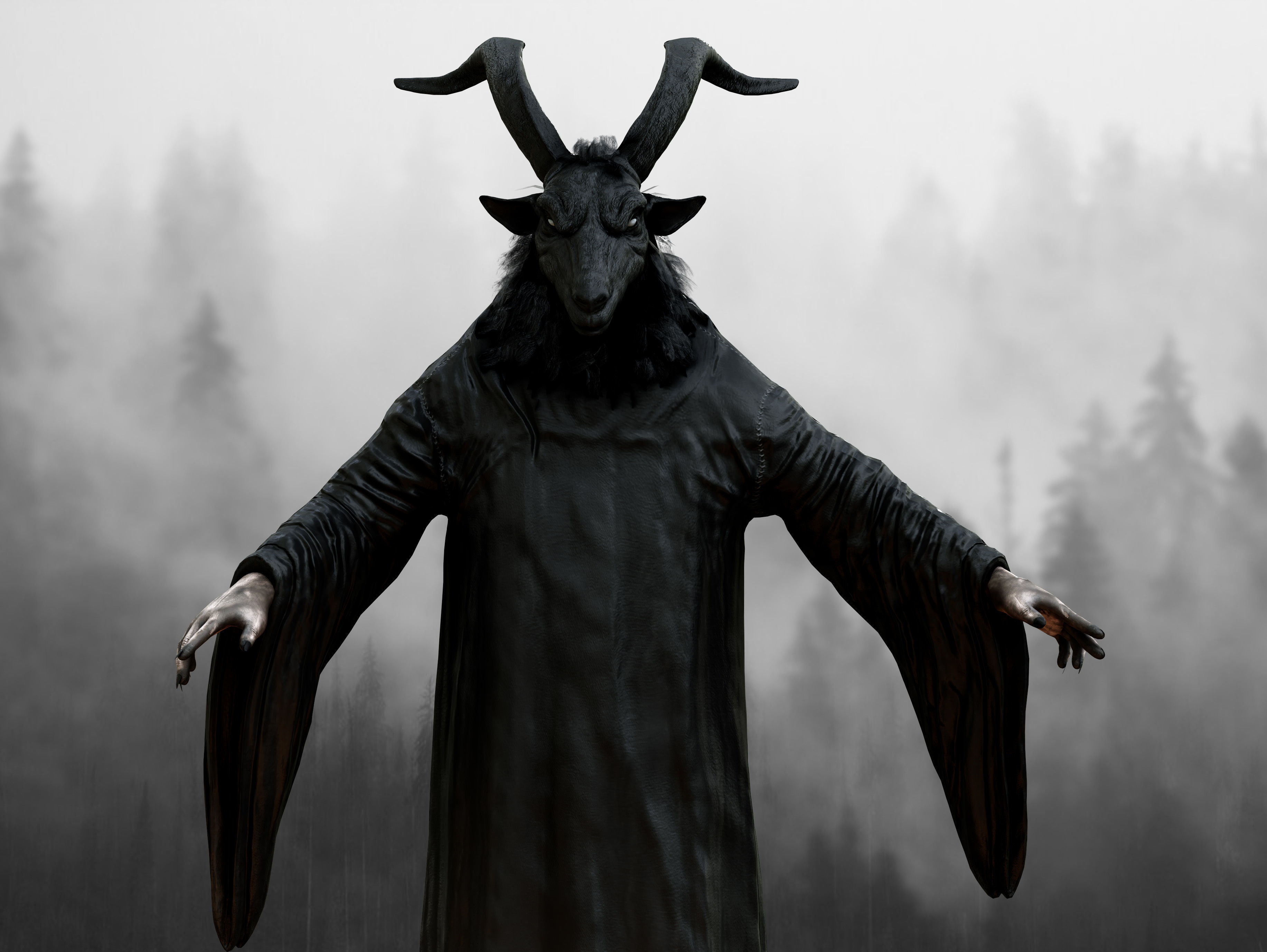Devil  Low-poly 3D model_7