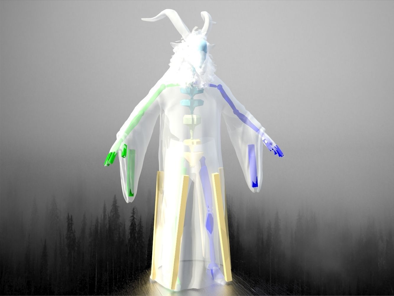 Devil  Low-poly 3D model_10