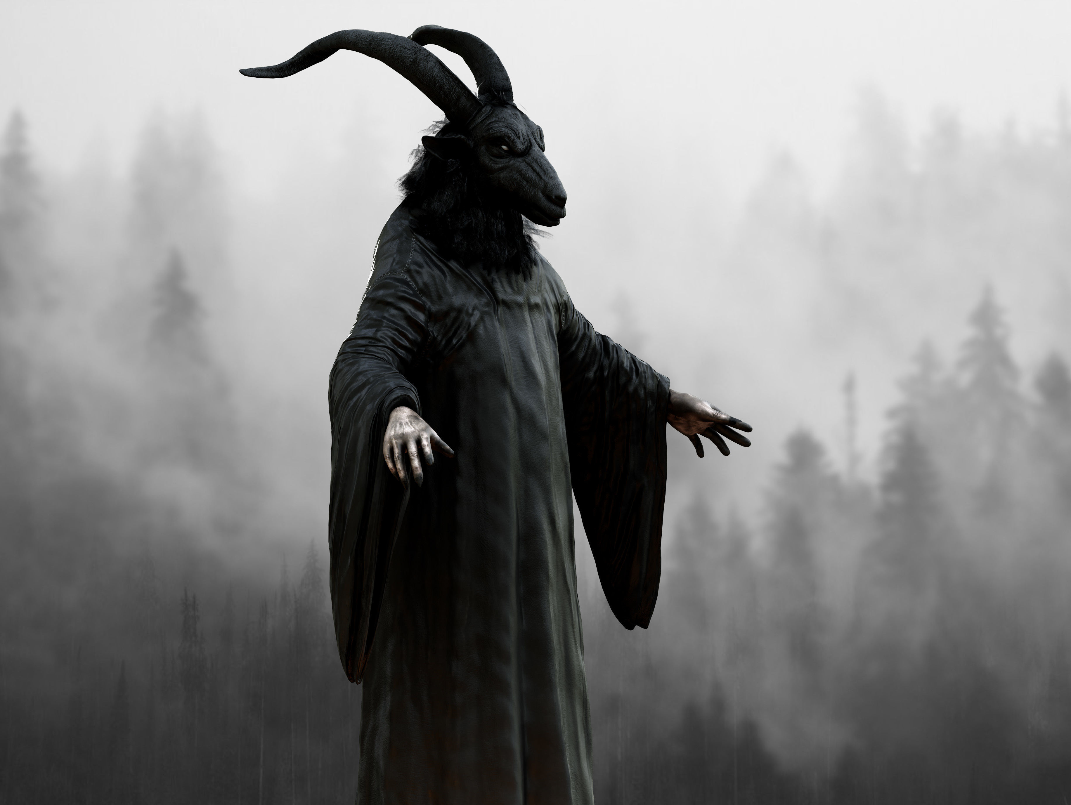 Devil  Low-poly 3D model_3