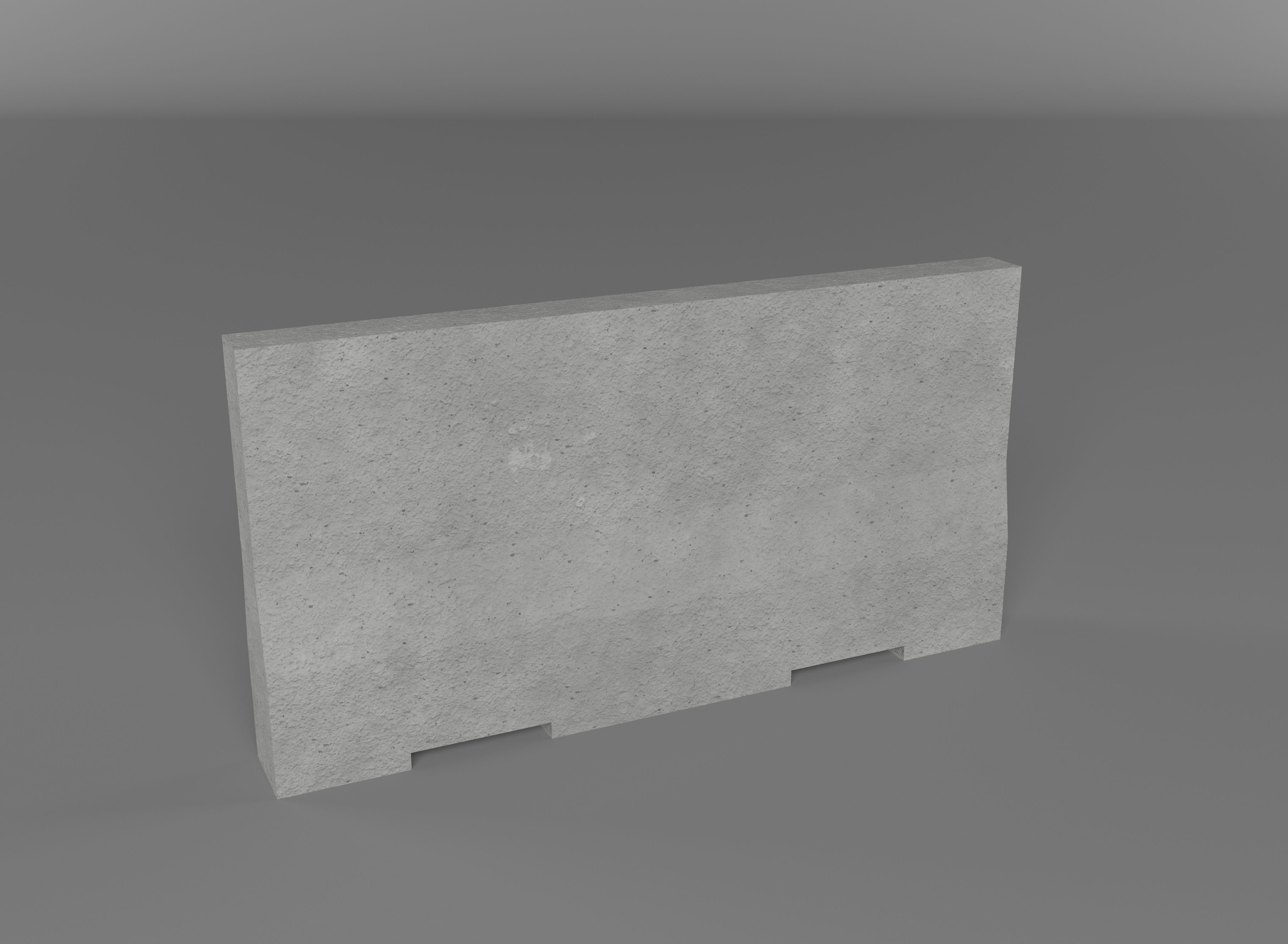 concrete barricade bundle Low-poly 3D model_3