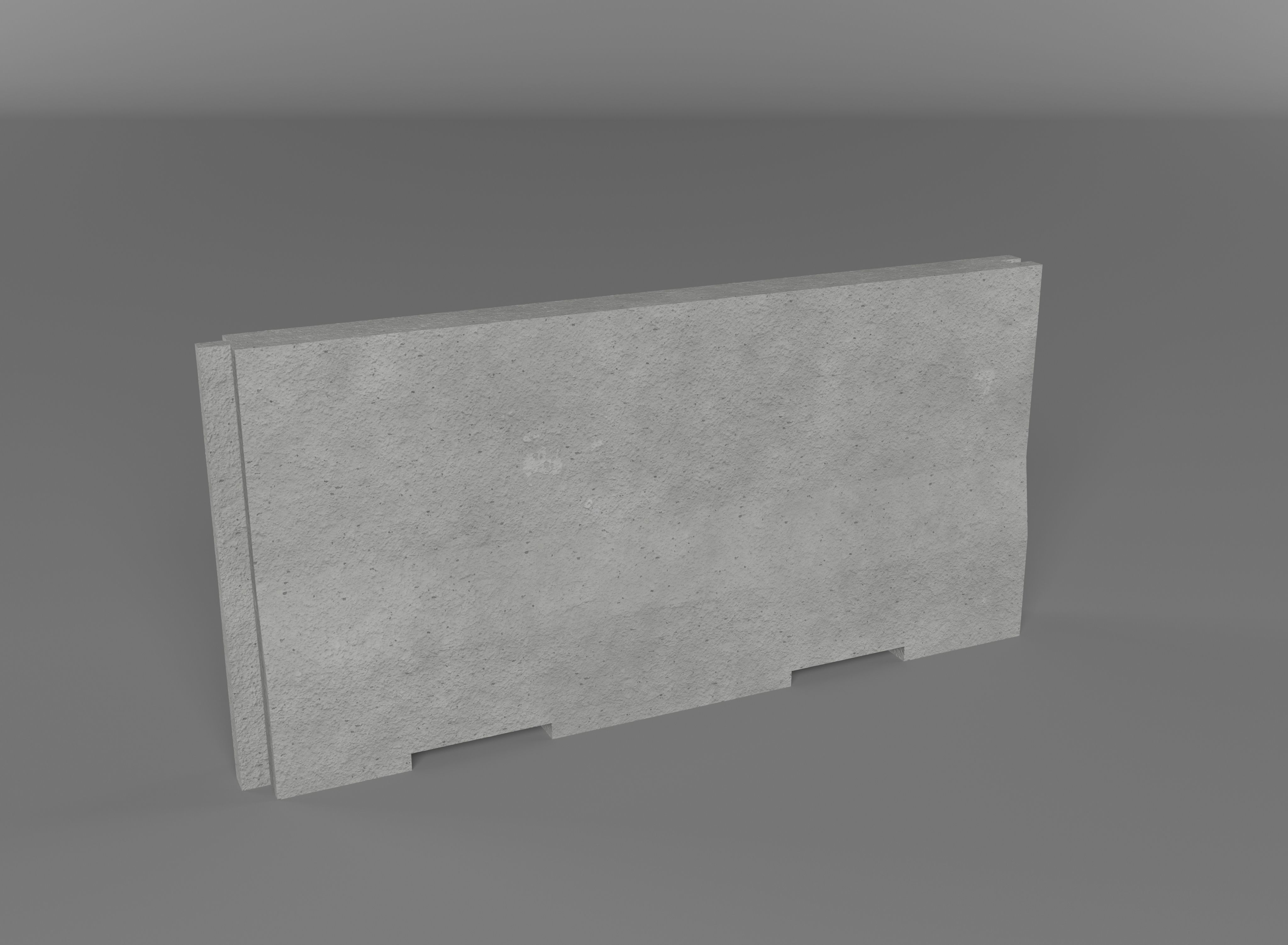 concrete barricade bundle Low-poly 3D model_5