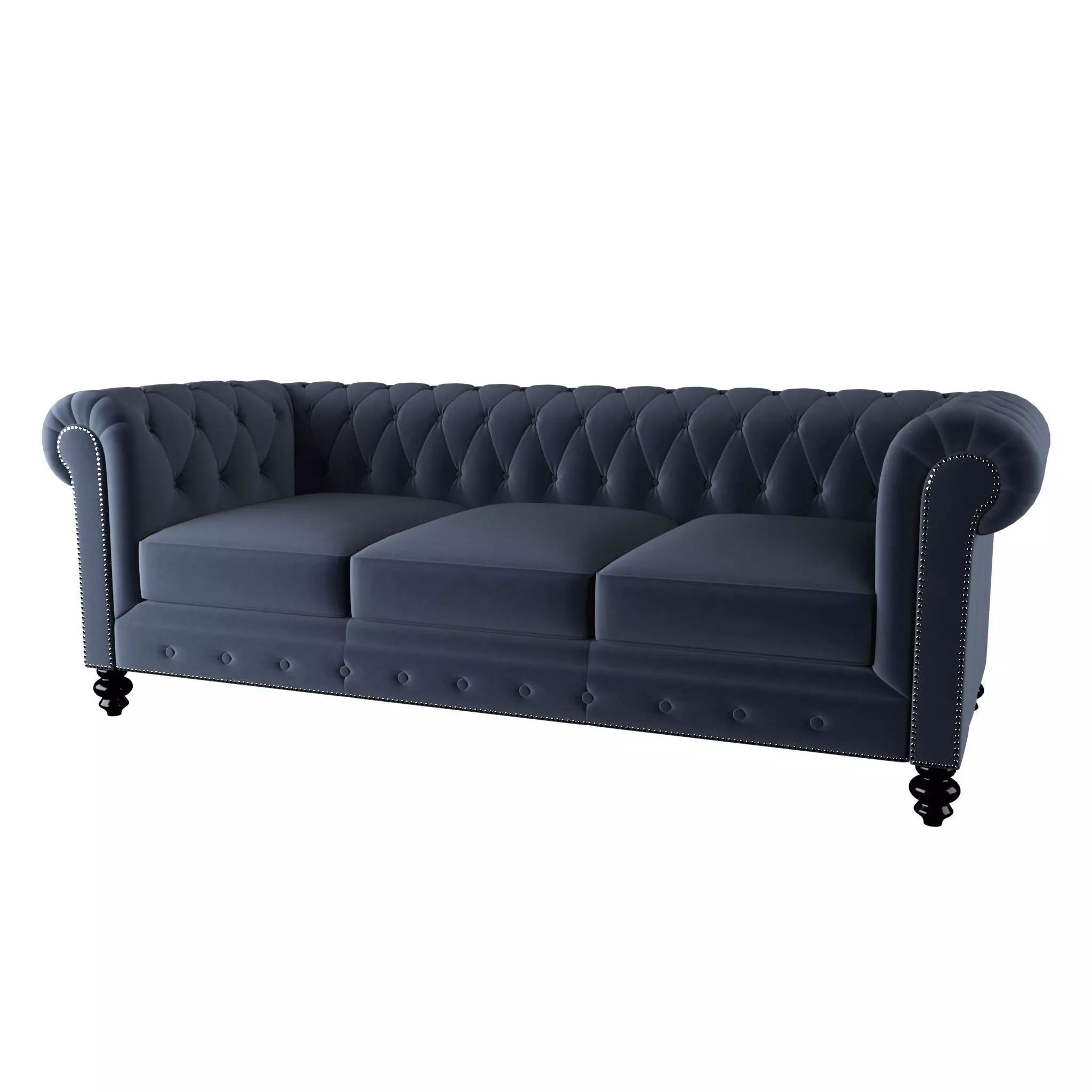 Eufaula Rolled Arm Chesterfield Sofa 3D model_0