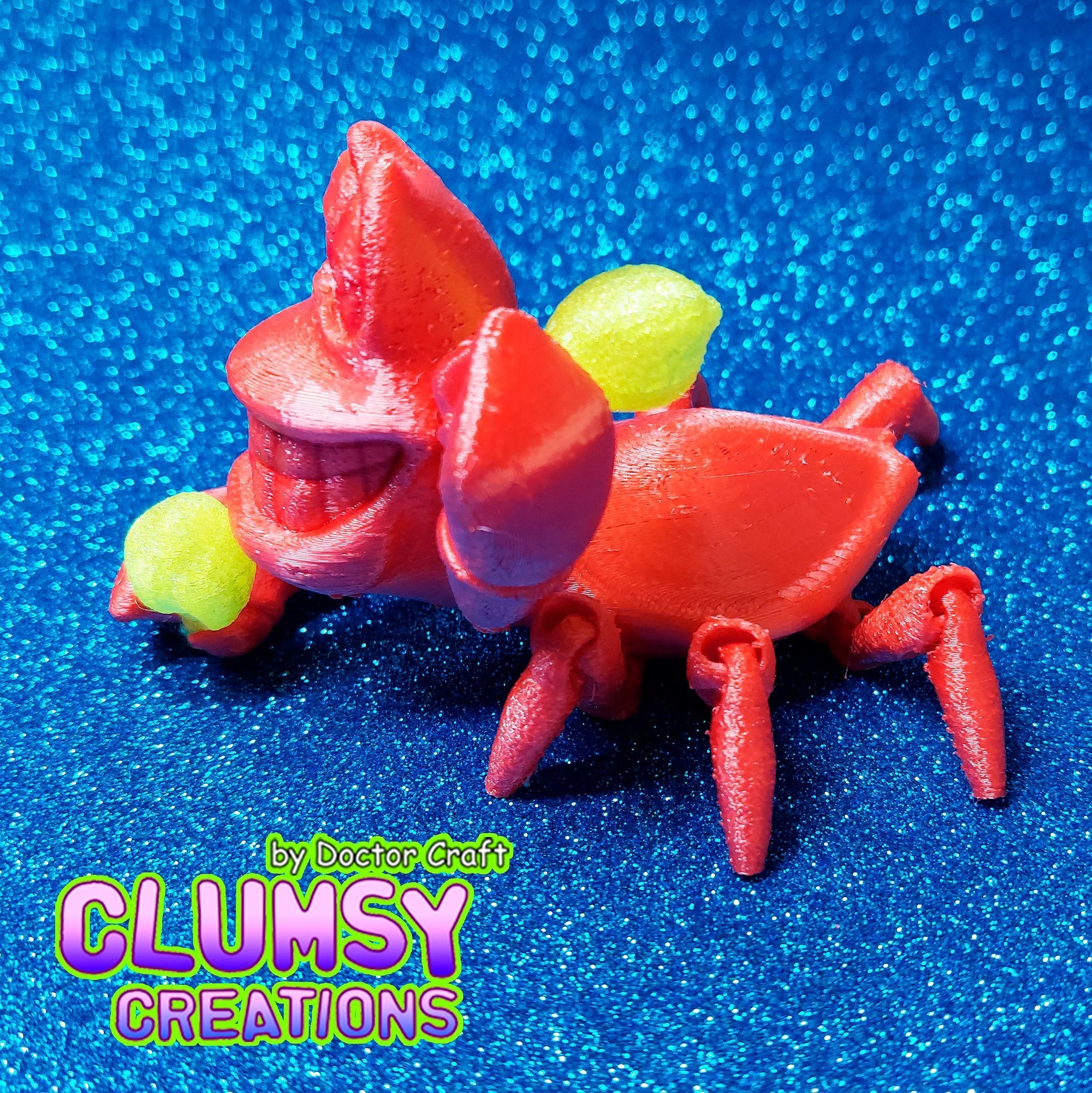 FLEXI CRAB SEBASTIAN FROM LITTLE MERMAID 3D print model_3