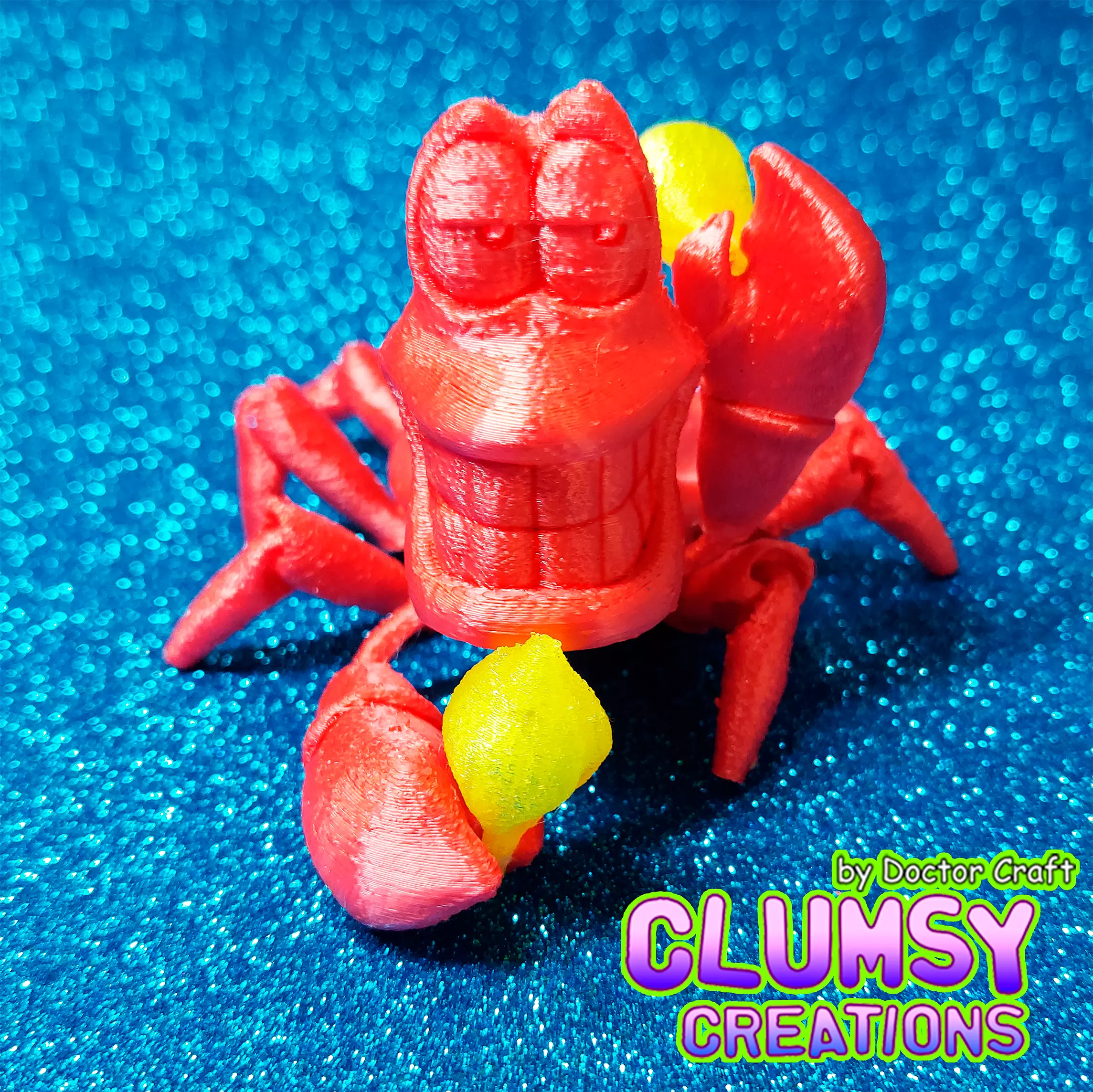 FLEXI CRAB SEBASTIAN FROM LITTLE MERMAID 3D print model_0