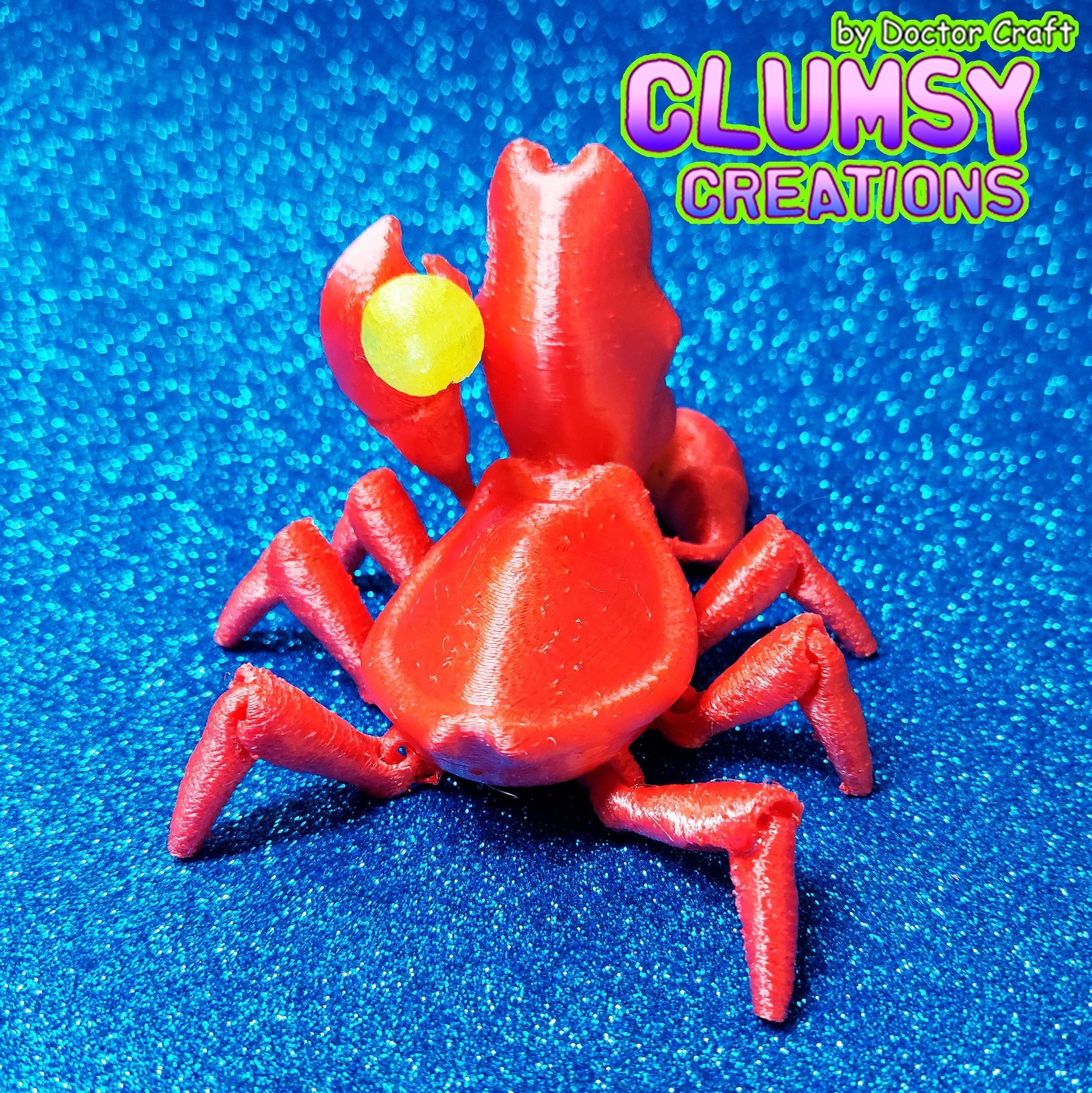 FLEXI CRAB SEBASTIAN FROM LITTLE MERMAID 3D print model_2