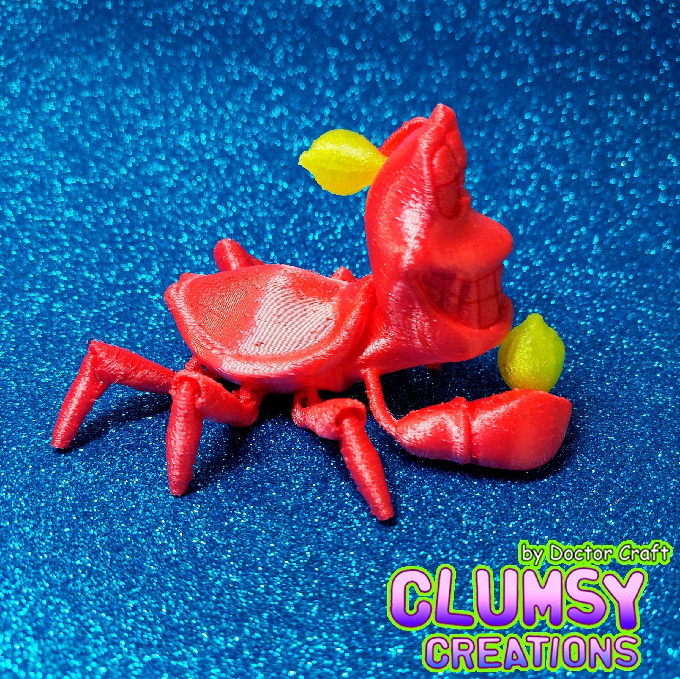 FLEXI CRAB SEBASTIAN FROM LITTLE MERMAID 3D print model_1