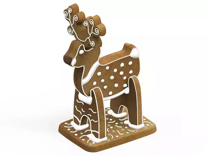 Reindeer Gingerbread Cookies 3D model