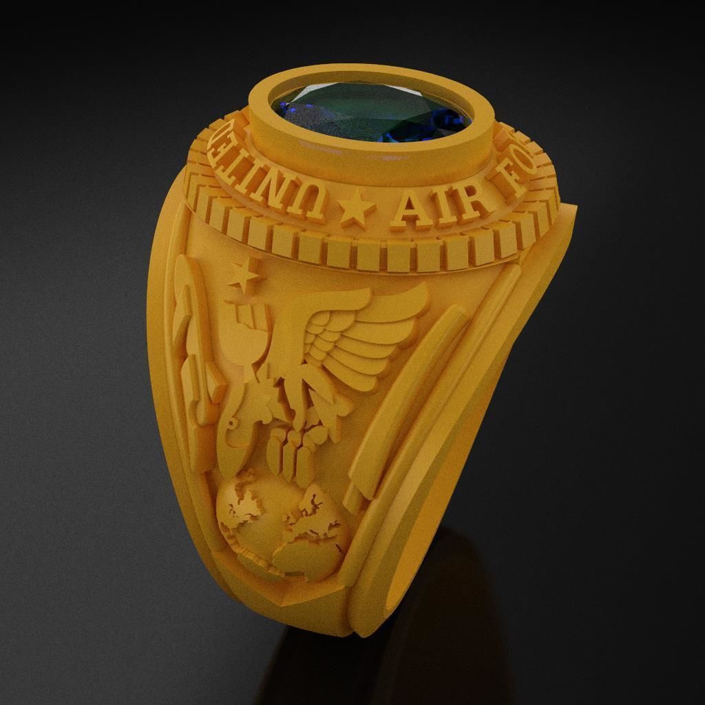 US Air Force Ring 3D print model_2